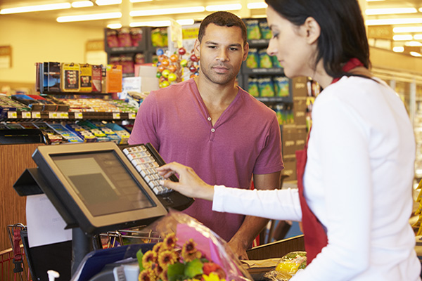 Customer Paying For Shopping